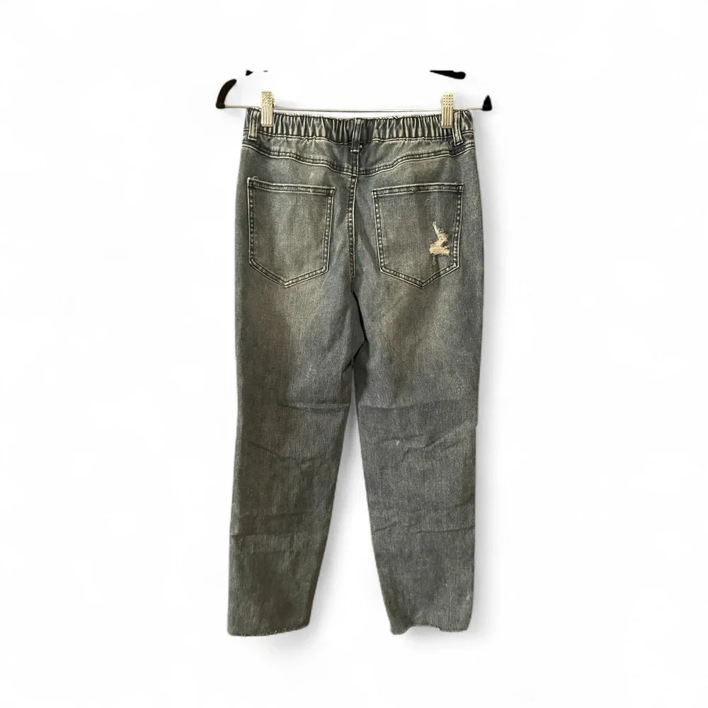 SOLD Rewash Blue Distressed Boyfriend Jeans - Picture 3 of 4